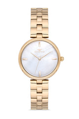 Ferro Analog Silver MOP Round Dial Women's Watch - F21100A-B