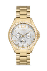 Ferro Multifunction Silver Round Dial Women's Watch - FM21140A-B