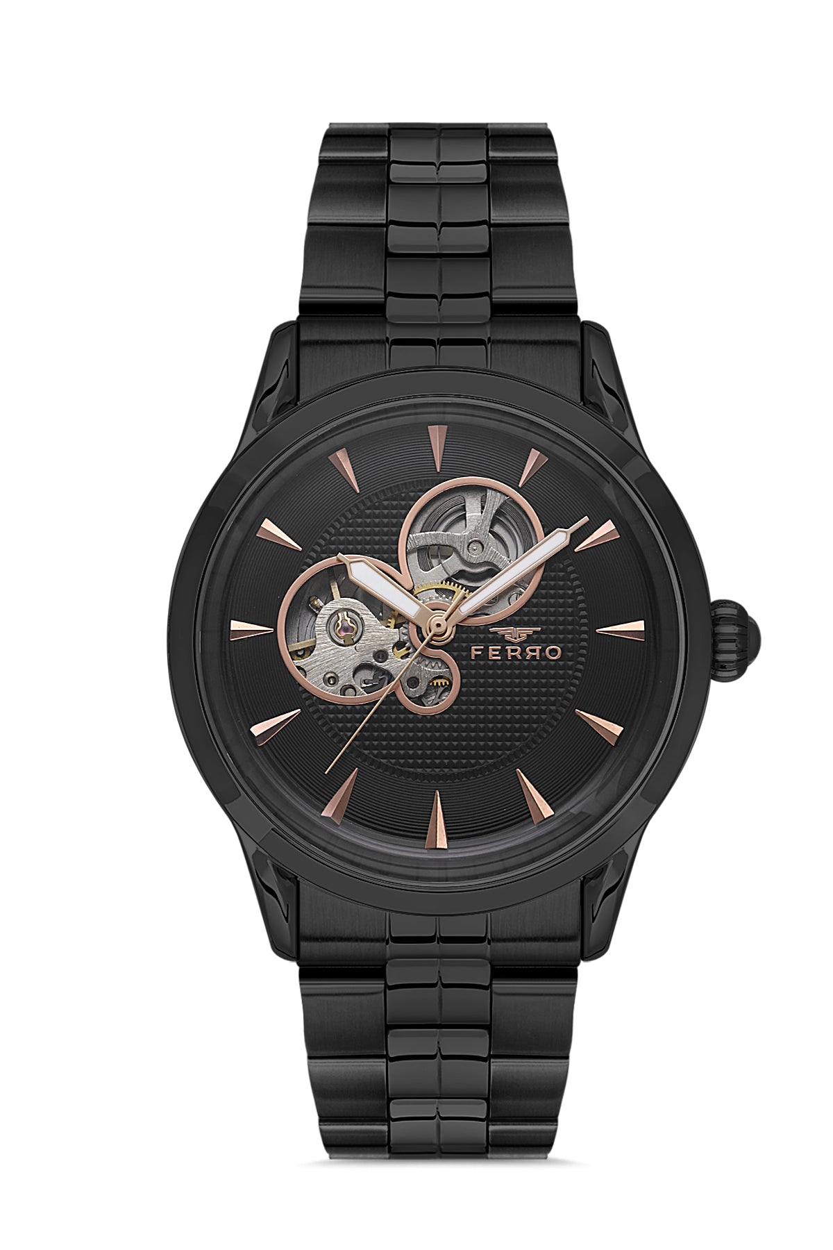 Ferro Sangiovese Analog Black Round Dial Men's Watch - F31457A-G