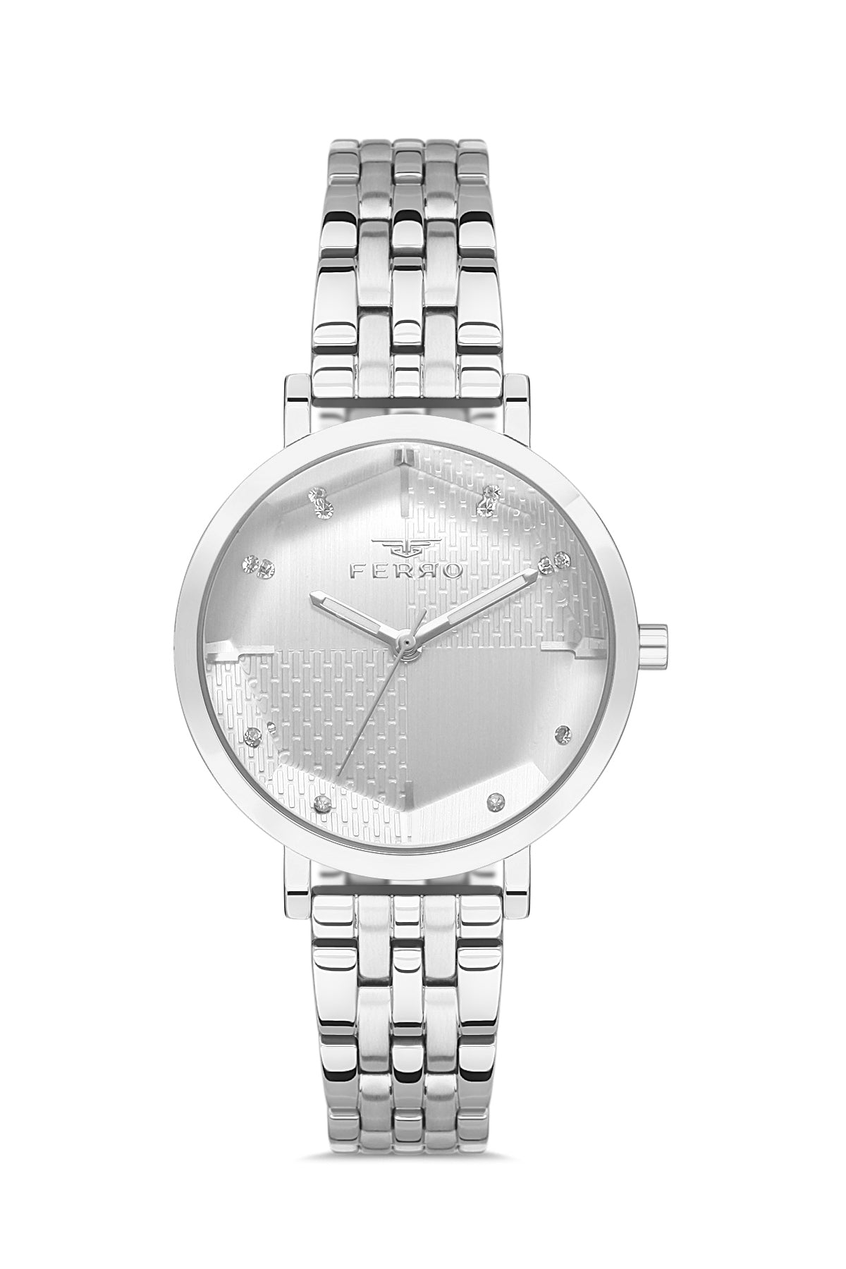 Ferro Verdicchio Analog Silver Round Dial Women's Watch - FL21252A-A