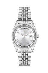Ferro Analog Silver Round Dial Women's Watch - F21131A-A