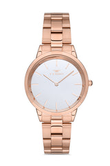 Ferro Analog Silver Round Dial Women's Watch - F21124A-C