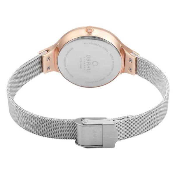 Obaku Sky Rose Bi Analog White MOP Round Dial Women's Watch - V173LXVWMC