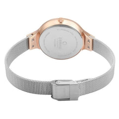 Obaku Sky Rose Bi Analog White MOP Round Dial Women's Watch - V173LXVWMC