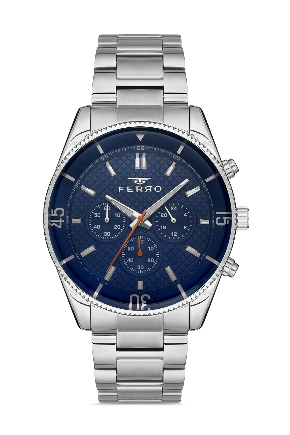 Ferro Multifunction Blue Round Dial Men's Watch - FM11920A-A3