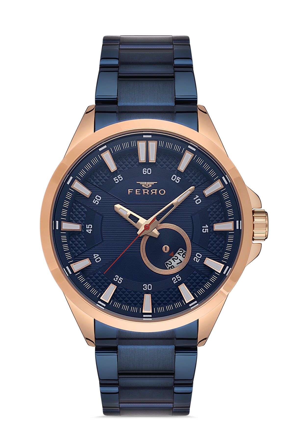 Ferro Montepulciano Analog Blue Round Dial Men's Watch - F11208A-T