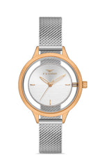 Ferro Verdicchio Analog Silver Round Dial Women's Watch - FL21234C-E