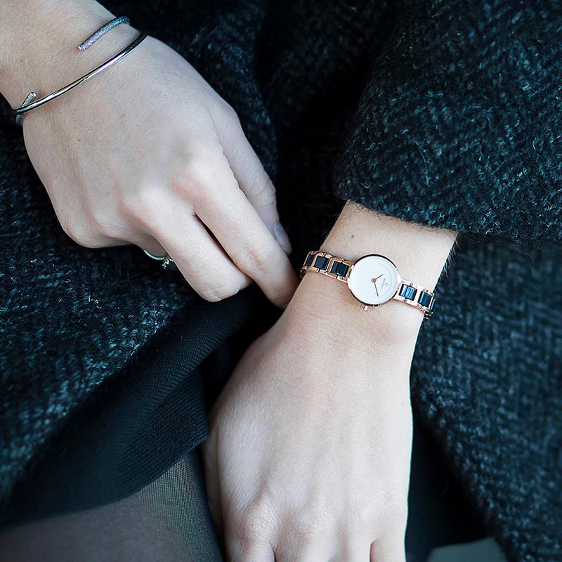 Obaku Let Cobalt Analog Silver Round Dial Women's Watch - V198LXVISL