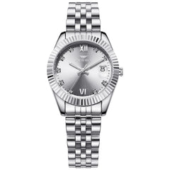Ferro Analog Silver Round Dial Women's Watch - F21924A-A