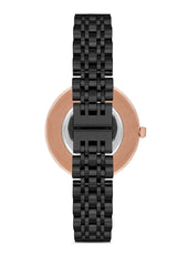 Ferro Analog Black Round Dial Women's Watch - F21075A-1165-R