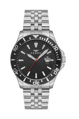 Ferro Analog Black Round Dial Men's Watch - F11922A-A2