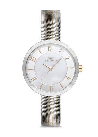 Ferro Analog Silver Round Dial Women's Watch - F1908C-1003-D