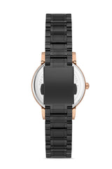 Ferro Analog Black Round Dial Women's Watch - F21184A-R