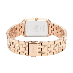Obaku KAMILLE FUSHSIA Analog Silver WhiteRectangle Dial Women's Watch - V293LXVISV