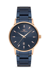 Ferro Siena Classica Analog Blue Round Dial Men's Watch - F11156A-T