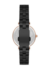Ferro Analog Black Round Dial Women's Watch - F21128A-R