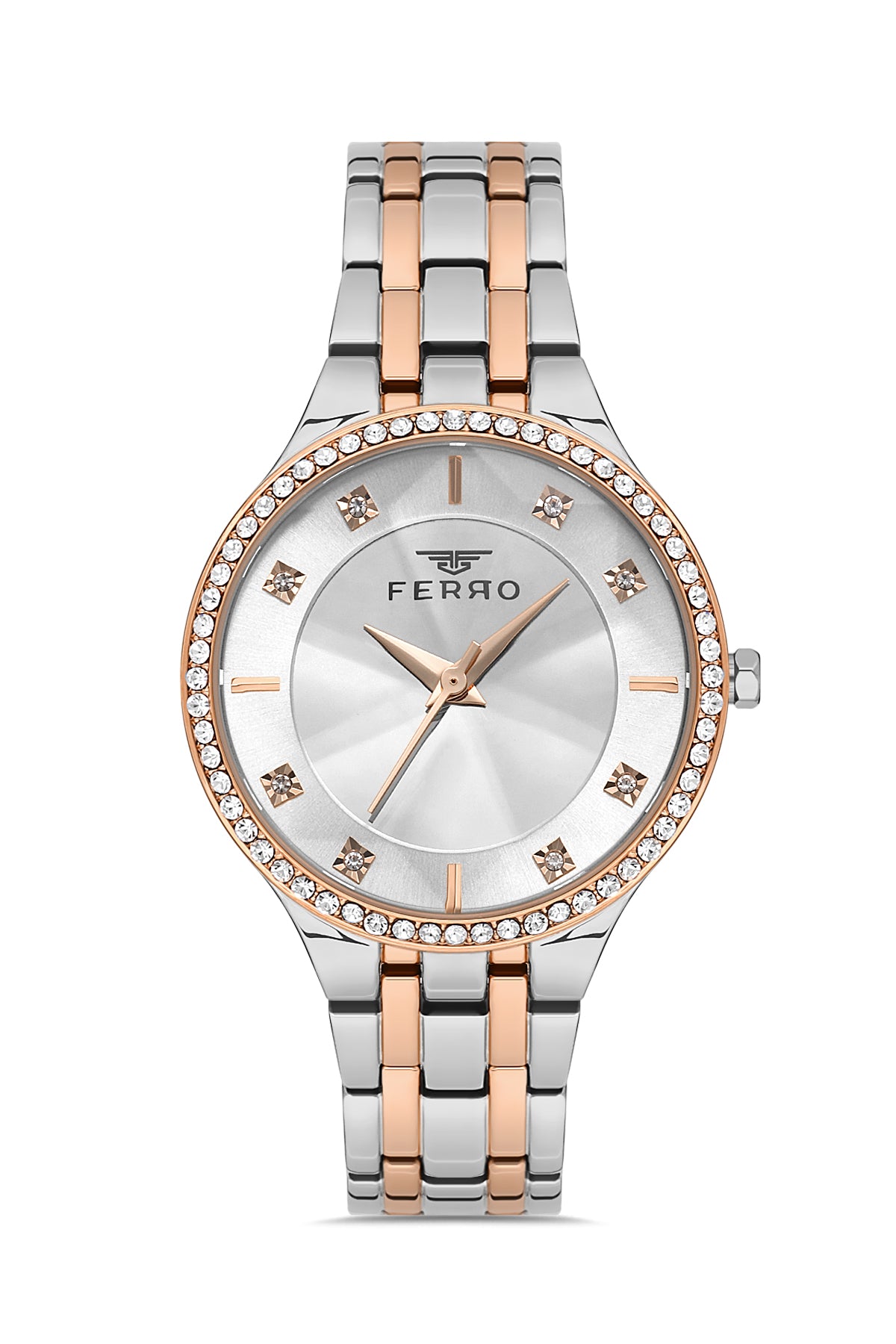 Ferro Verdicchio Analog Silver Round Dial Women's Watch - FL21467A-E