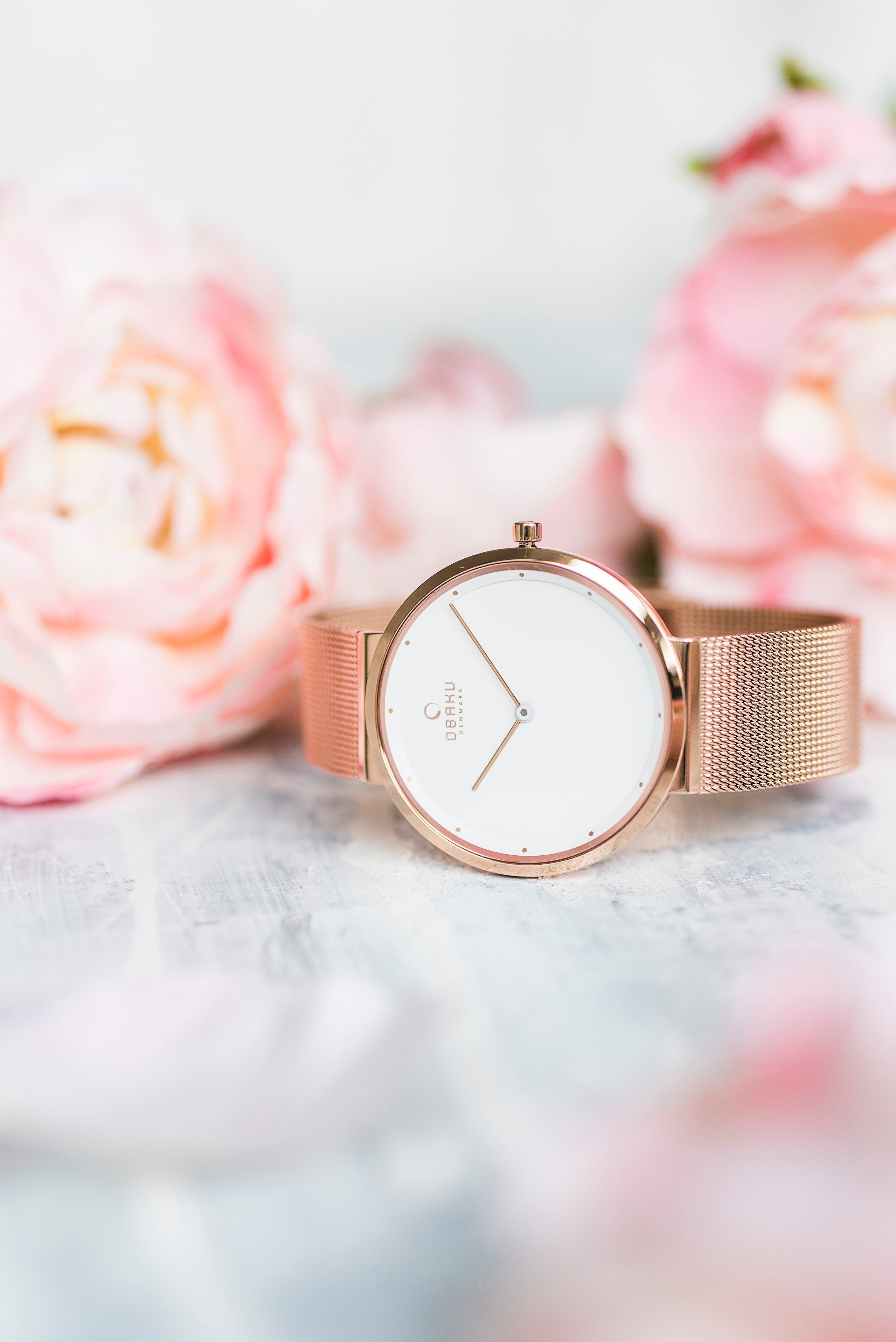 Obaku Papir Lille-Rose Analog White Round Dial Women's Watch - V230LXVWMV