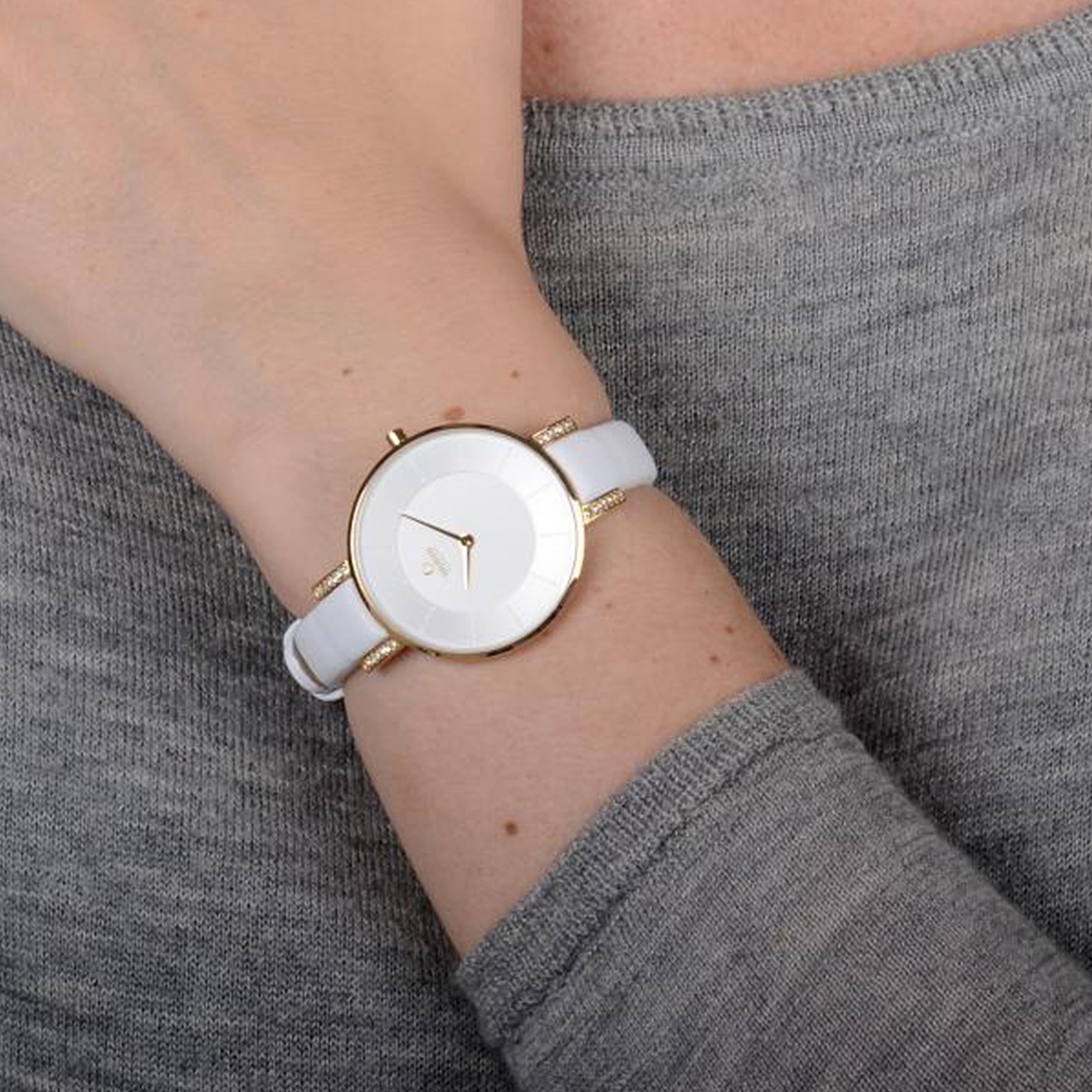 Obaku Lun Cotton Analog Silver Round Dial Women's Watch - V158LEGIRW