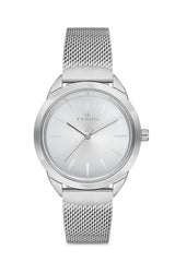 Ferro Analog Silver Round Dial Women's Watch - F21073C-A