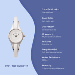 Obaku Morgen Snow Analog Silver Round Dial Women's Watch - V110LXCIRW