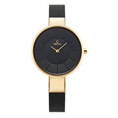 Obaku Sol Medallion Analog Black Round Dial Women's Watch - V149LXGBMB