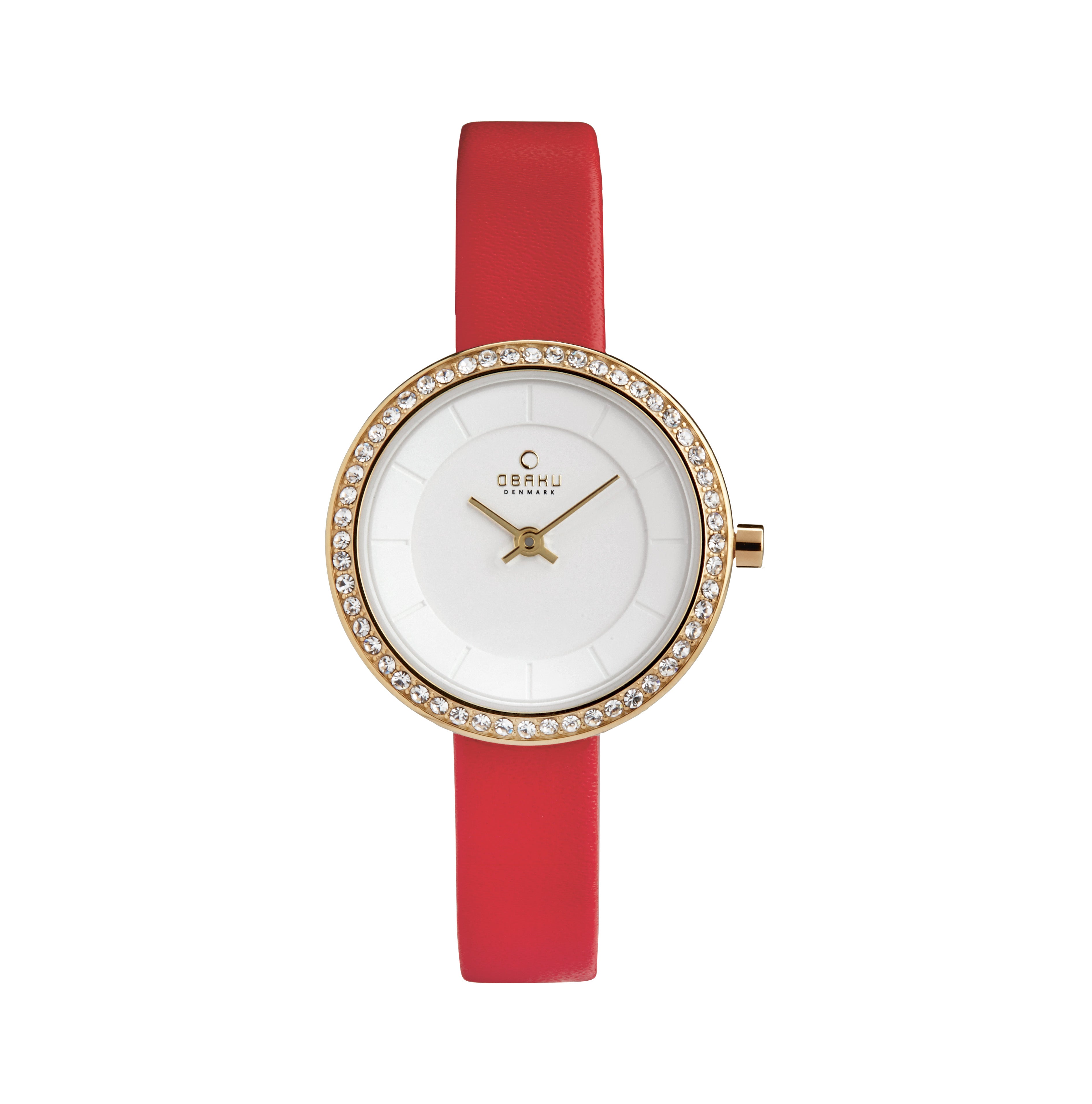 Obaku Stille Glimt Berry Analog Silver Round Dial Women's Watch - V146LEGIRR