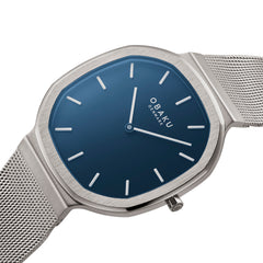 Obaku Oktant Analog BlueOctagonal Dial Men's Watch - V253GXJLMJ