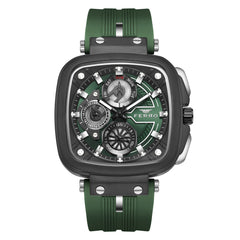Ferro Riviera Multifunction Green Square Dial Men's Watch - FM11352D-ZQ