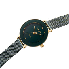 Obaku LILJE CHARTREUSE Analog Green Round Dial Women's Watch - V299LXGEME-EJBGE