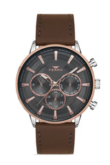 Ferro Multifunction Grey Round Dial Men's Watch - FM1973B-X