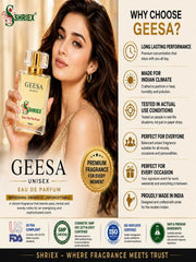 Shriex GEESA Eau De Parfum Unisex Fragrance  – Inspired By ǦĬŠŠǞH ĬMƤĔŘIAĹ VǞĹĹĔY - 50 ml