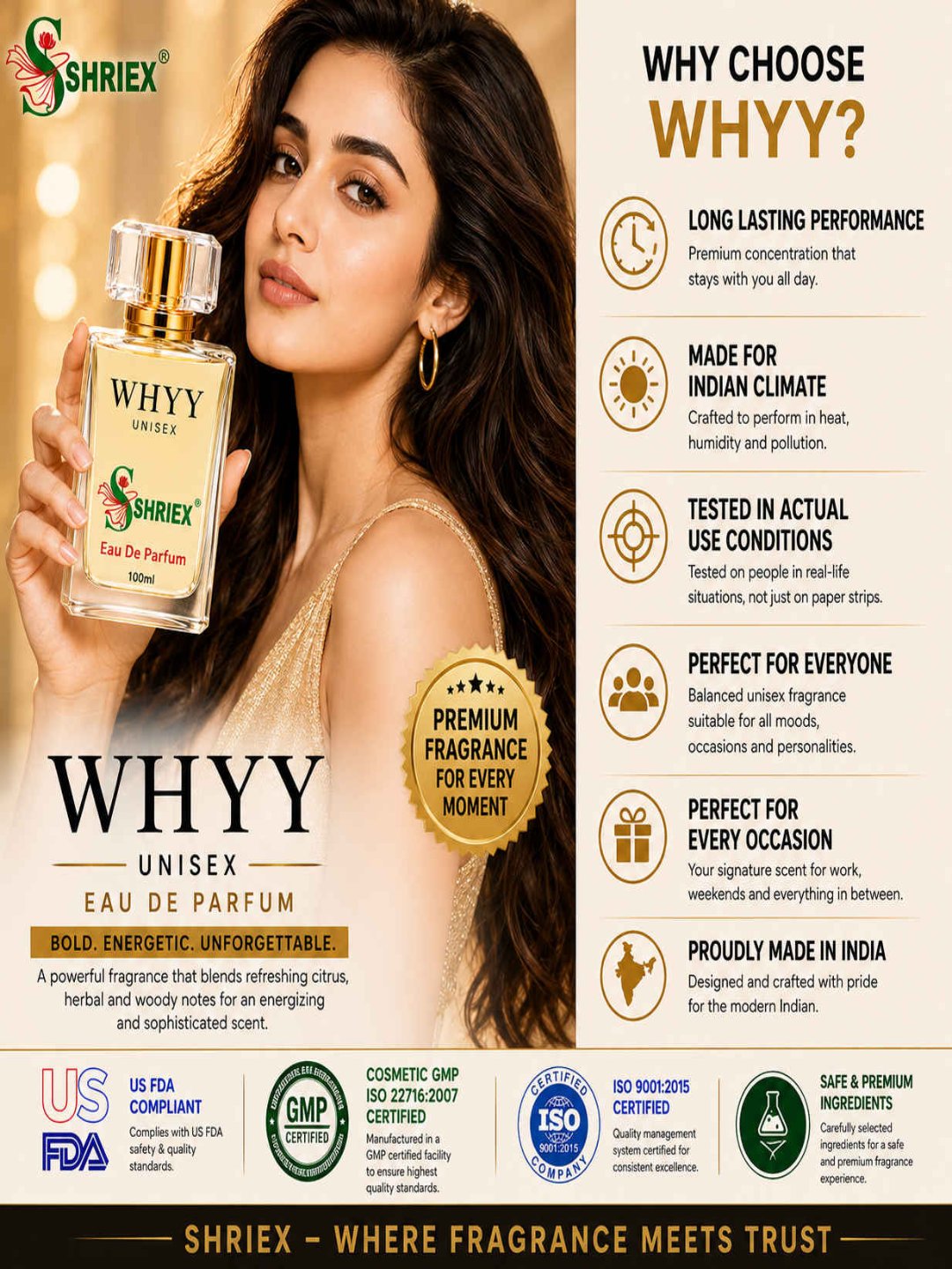 Shriex WHYY Eau De Parfum Unisex Fragrance  – Inspired By ŸSĹ Ÿ - 100 ml