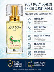 Shriex AQUA NOON Eau De Parfum Unisex Fragrance  – Inspired By ĹǑŨĬS VŨĬŤŤOŃ ǞFŤĔFŃOOŃ SWĬM - 100 ml