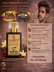 Shriex Rude Oud Men Luxury Long-Lasting Perfume Inspired By LǞŤŤǞFǞ’s ǞMĔĔŘ ǞĹ OUDH