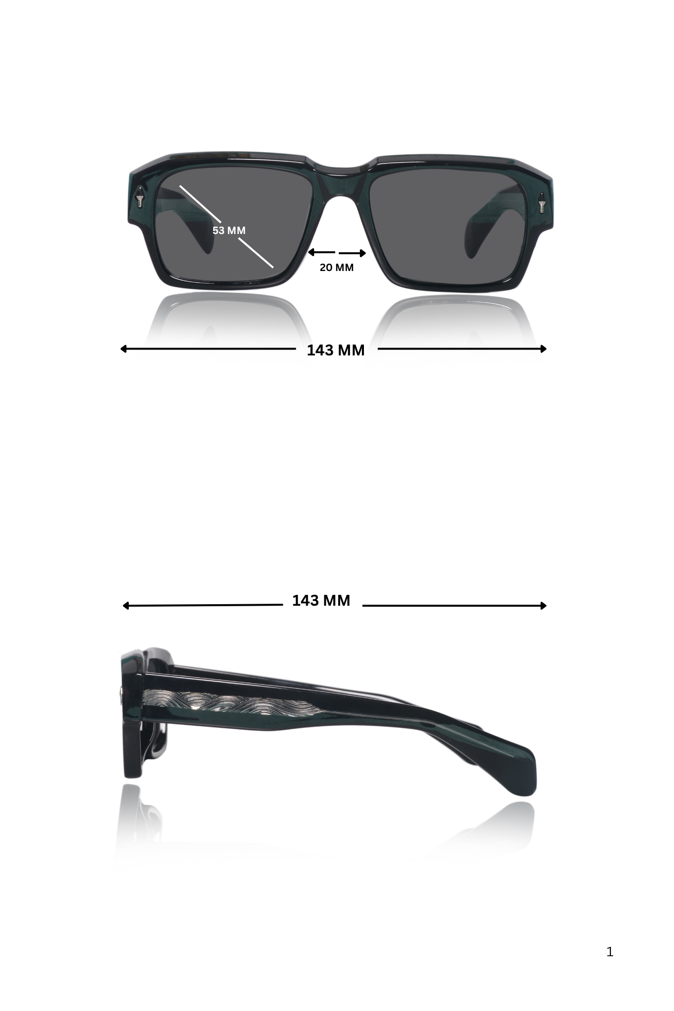 Jodykoes Legacy Square Sunglasses – UV400 Polarized - JK-SG-10817-C1