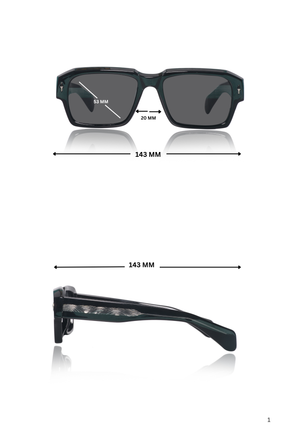 Jodykoes Legacy Square Sunglasses – UV400 Polarized - JK-SG-10817-C1