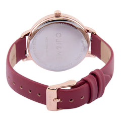 OUI & ME Grande Fleurette Analogue Black Round Dial Women's Watch- ME010086