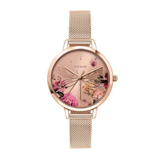 OUI & ME Fleurette Analogue Rose Gold Round Dial Women's Watch- ME010103