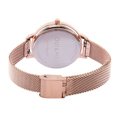OUI & ME Fleurette Analogue Rose Gold Round Dial Women's Watch- ME010103