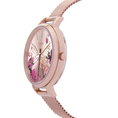 OUI & ME Fleurette Analogue Rose Gold Round Dial Women's Watch- ME010103