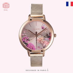 OUI & ME Fleurette Analogue Rose Gold Round Dial Women's Watch- ME010103