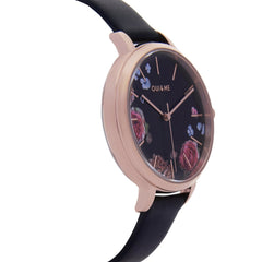OUI & ME Grande Fleurette Analogue Black Round Dial Women's Watch- ME010109