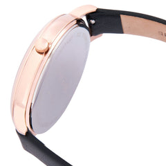 OUI & ME Grande Fleurette Analogue Black Round Dial Women's Watch- ME010109