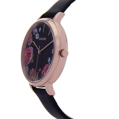 OUI & ME Grande Fleurette Analogue Black Round Dial Women's Watch- ME010109