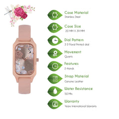 OUI & ME Finette Analogue Rose Gold Rectangle Dial Women's Watch- ME010120