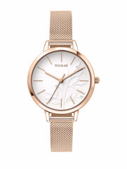 OUI & ME Fleurette Analogue White Round Dial Women's Watch- ME010134