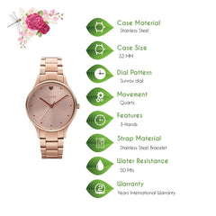 OUI & ME Petite Bichette Analogue Rose Gold Round Dial Women's Watch- ME010156