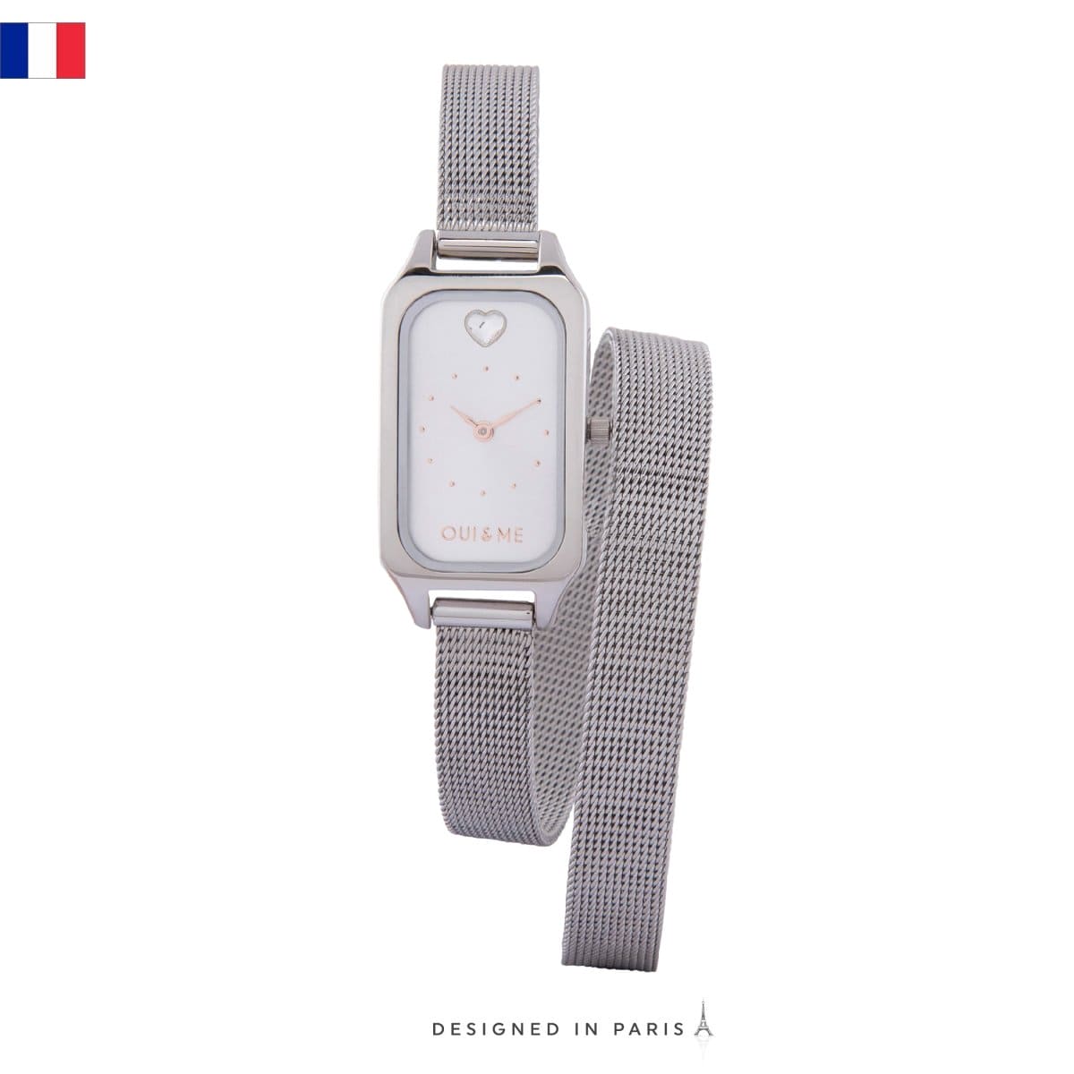 OUI & ME Finette Analogue Silver Rectangle Dial Women's Watch- ME010165