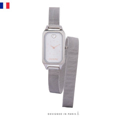 OUI & ME Finette Analogue Silver Rectangle Dial Women's Watch- ME010165